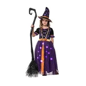 US Girls Witch Halloween Costume Light Up Dress Up New In Bag Medium Dress 8/10
